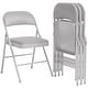 preview thumbnail 1 of 7, 4 Pack Folding Chairs with Padded Cushions, Padded Foldable Chair Hold Up to 350 Pounds Gray