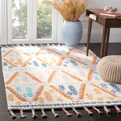 SAFAVIEH Handmade Casablanca Shag Benigna Tribal Moroccan Wool Rug