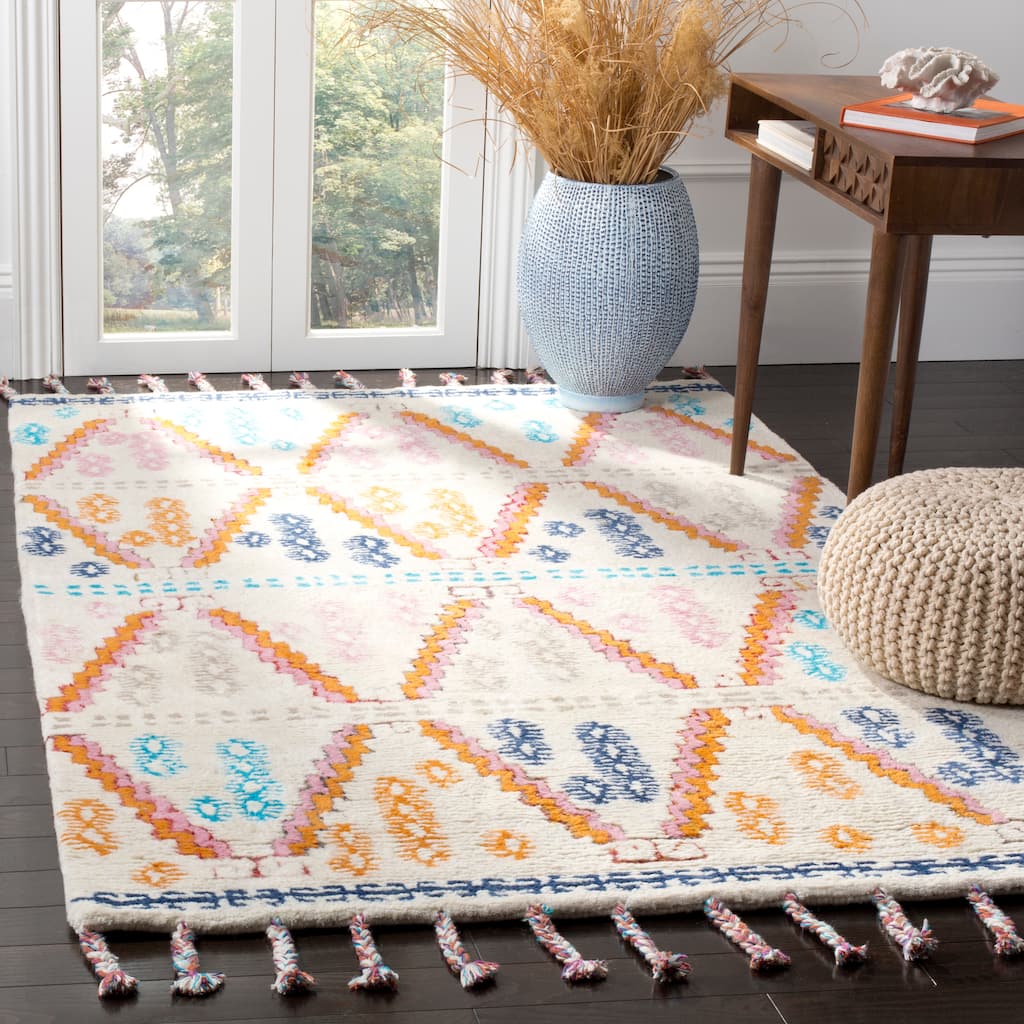 SAFAVIEH Handmade Casablanca Shag Benigna Tribal Moroccan Wool Rug