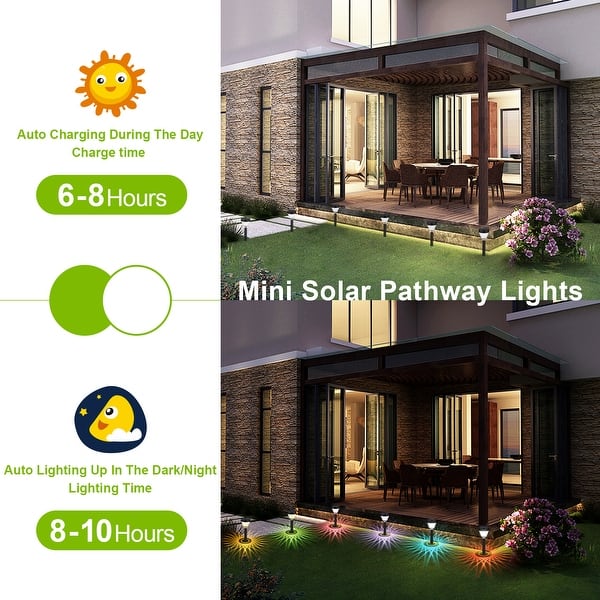 GTX Solar LED Pathway Lights, 4 Pack - 