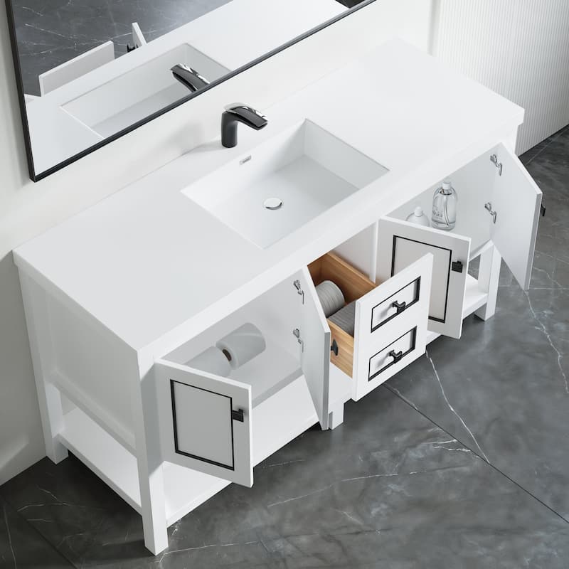 Davis 60" Single Bathroom Vanity Set