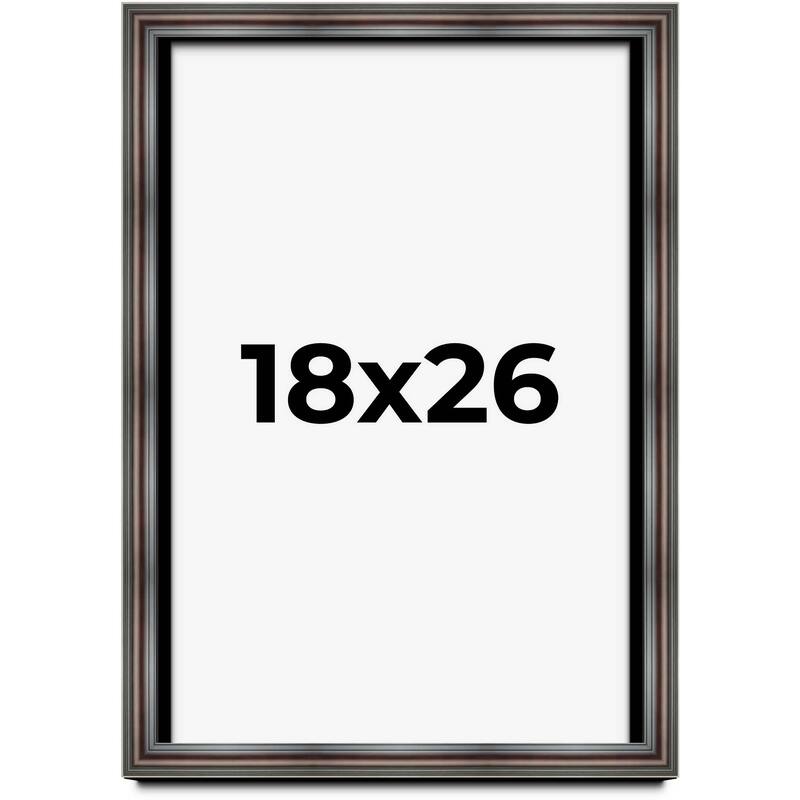 18x26 Shadow Box Frame Brown Cherry | 2.625 Inches Deep Pine Wood