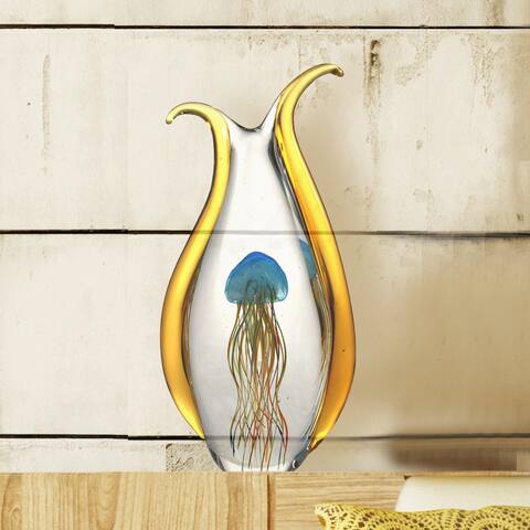 Jellyfish Handcrafted Art Glass Figurine
