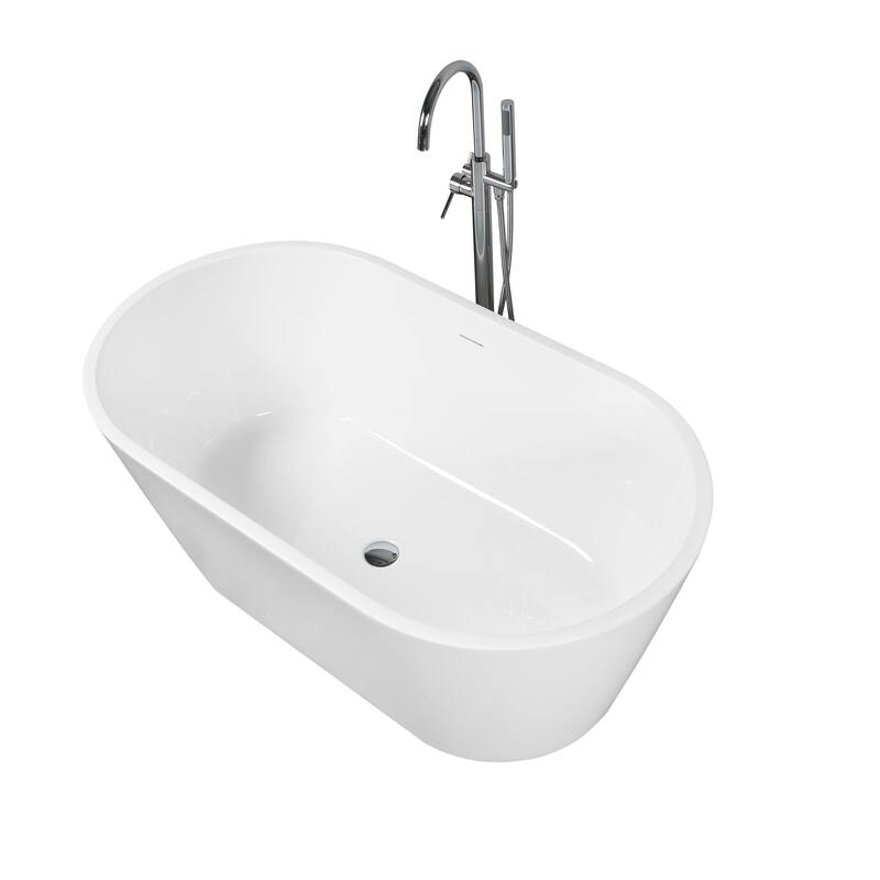 KBV 63'' x 31" Freestanding Soaking Acrylic Bathtub GTBT0023 - 63"