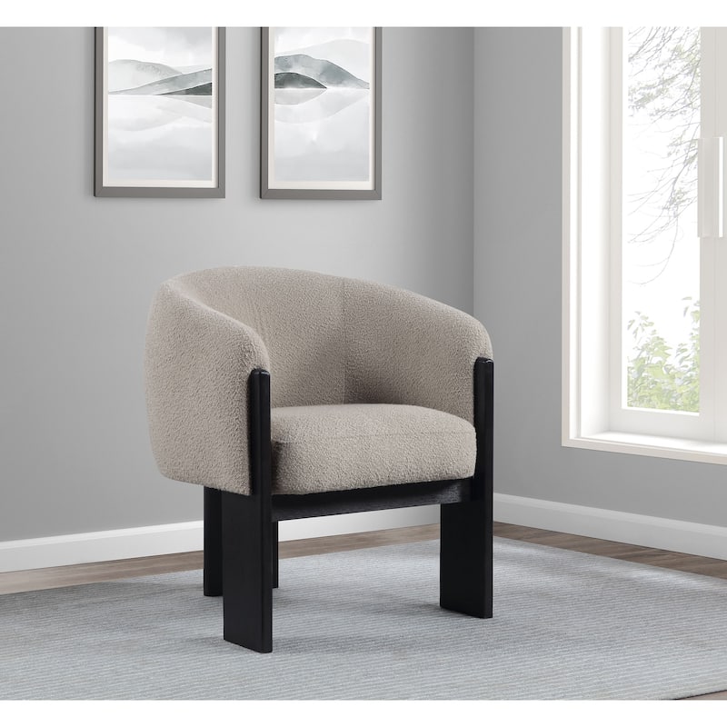 Valdez Boucle Upholstered Barrel Back Accent Chair - 28.25'' x 28.25'' x 31.25''