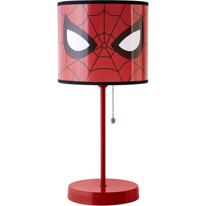 Marvel Spiderman Kids Table Lamp - Red