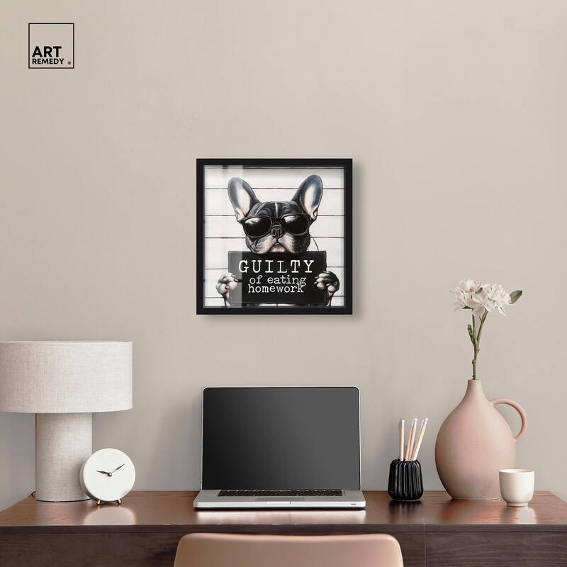 Guilty of Eating Homework Shadowbox by Art Remedy