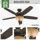 preview thumbnail 7 of 13, Hunter 52" Builder Deluxe with LED Bowl Light, Pull Chains - Traditional, Transitional