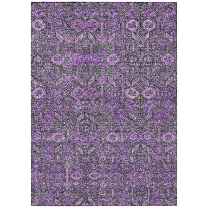 Nax Lush Floral Weather Resistant Classic Meets Modern Outdoor Rug