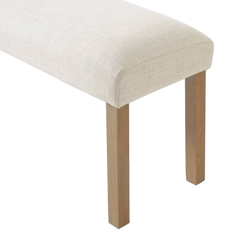 Roomfitters 6 Piece Modern Dining Set, Rectangle Kitchen Table with Upholstered Chairs and Bench, Space Saving Design