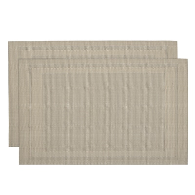 Place Mats, 450x300mm Table Mats Set of 2 PVC Washable Woven Placemat