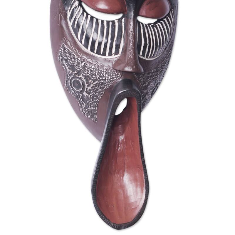Novica Handmade Ancestral Chant African Wood Mask