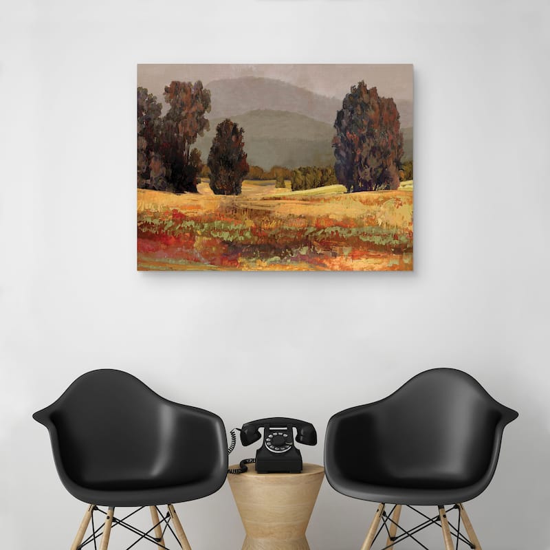 Country Reflection Walk by Mark Chandon Canvas Art Print