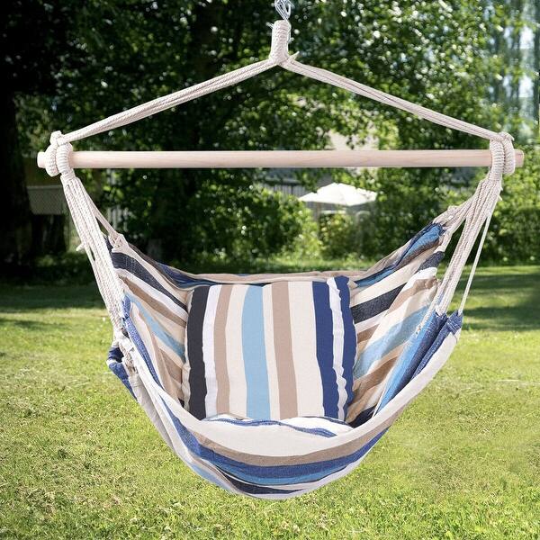 Shop Deluxe Hammock Rope Chair Porch Yard Tree Hanging Air Swing