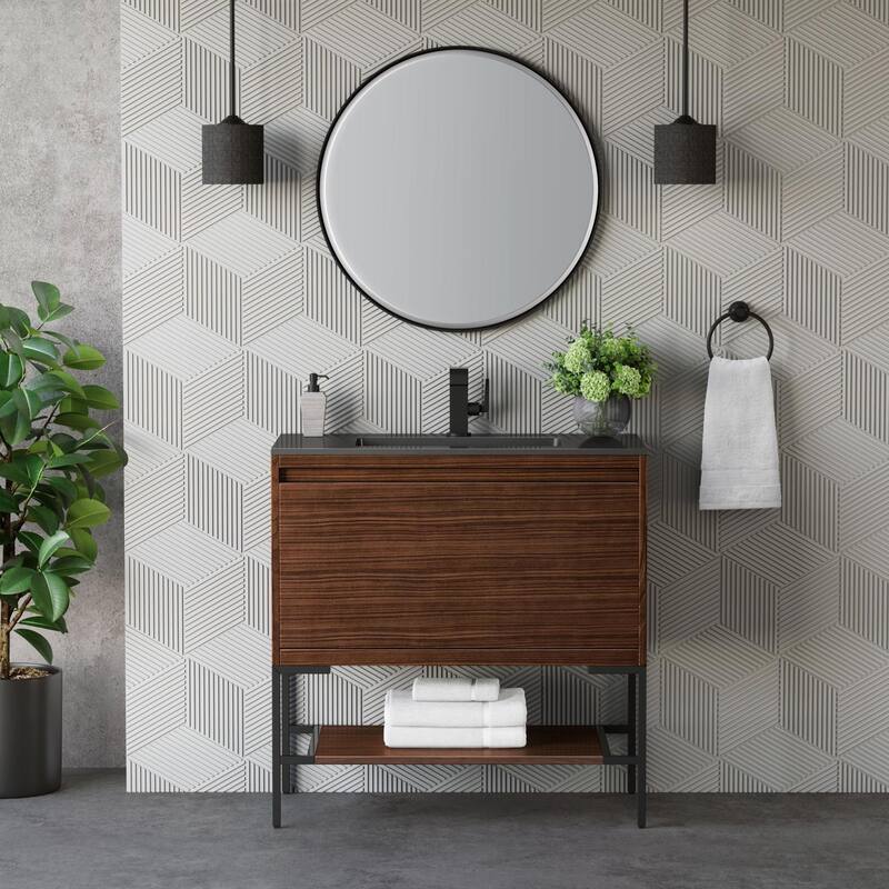 James Martin Vanities 805-V35.4-MB-CH Mantova 36" Single Basin Poplar
