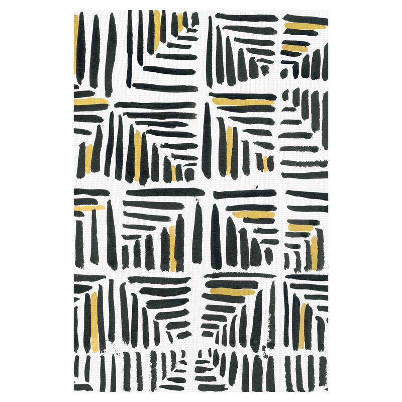 Squares with Gold by Emma Jones Canvas Art Print