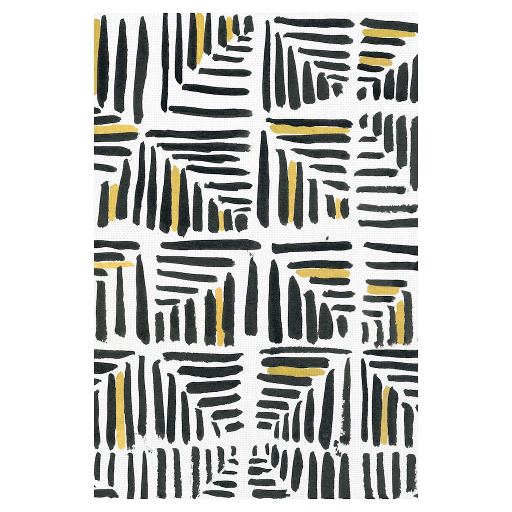 Squares with Gold by Emma Jones Canvas Art Print