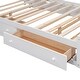 preview thumbnail 54 of 52, Full Size Wooden Bed with Trundle, Cabinet, and Sockets, Grey