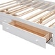 preview thumbnail 15 of 92, Platform Bed with All-in-One Cabinet & Sockets, Wooden Slats Support Bed Frame with 2 Drawers & Trundle-No Box Spring Required