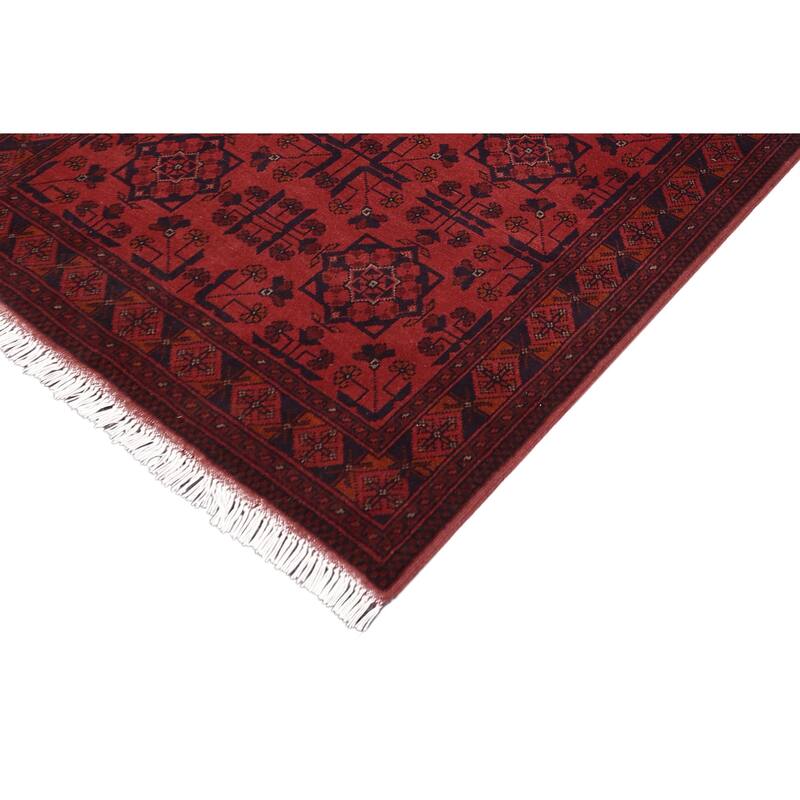 Vintage Biljik Khal Mohammadi Kaiden Red/Blue Rug - 3'5'' x 4'10''