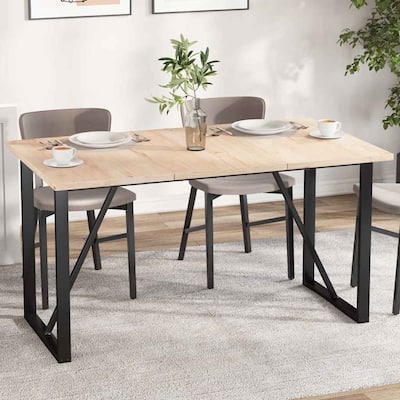 vidaXL Table Top Set of 3 Natural Pine Solid Pine Wood Medium Simple - 18.5 x 31.5 x 1.0 in