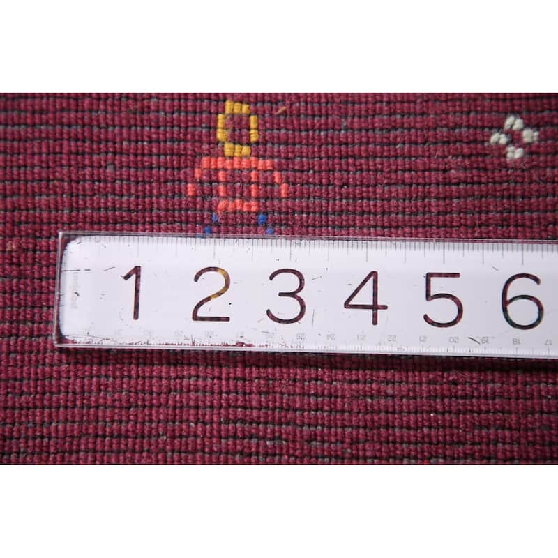 Gabbeh Indian Area Rug Handmade Purple Wool Carpet - 8'2" x 9'8"