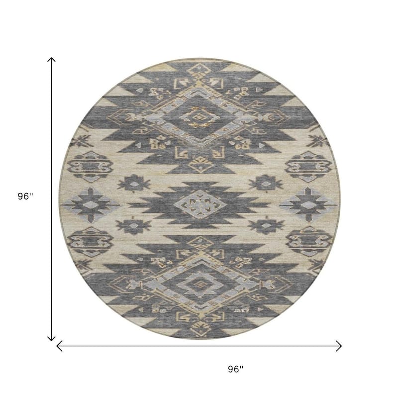 HomeRoots Tribal Transitional Rectangle Outdoor Rug