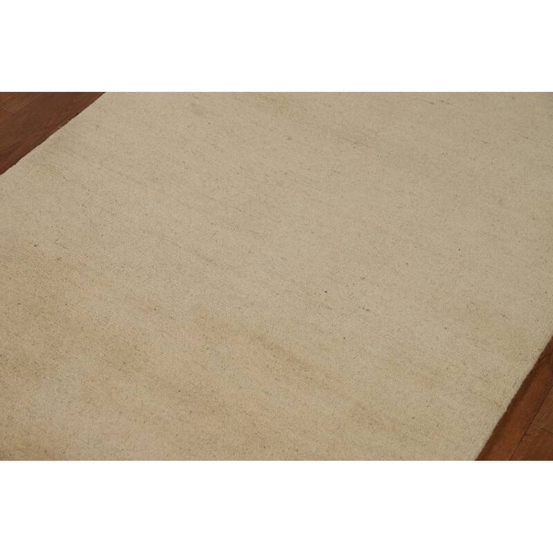 Modern Gabbeh Oriental Runner Rug Handmade Wool Carpet - 3'2"x 11'10"