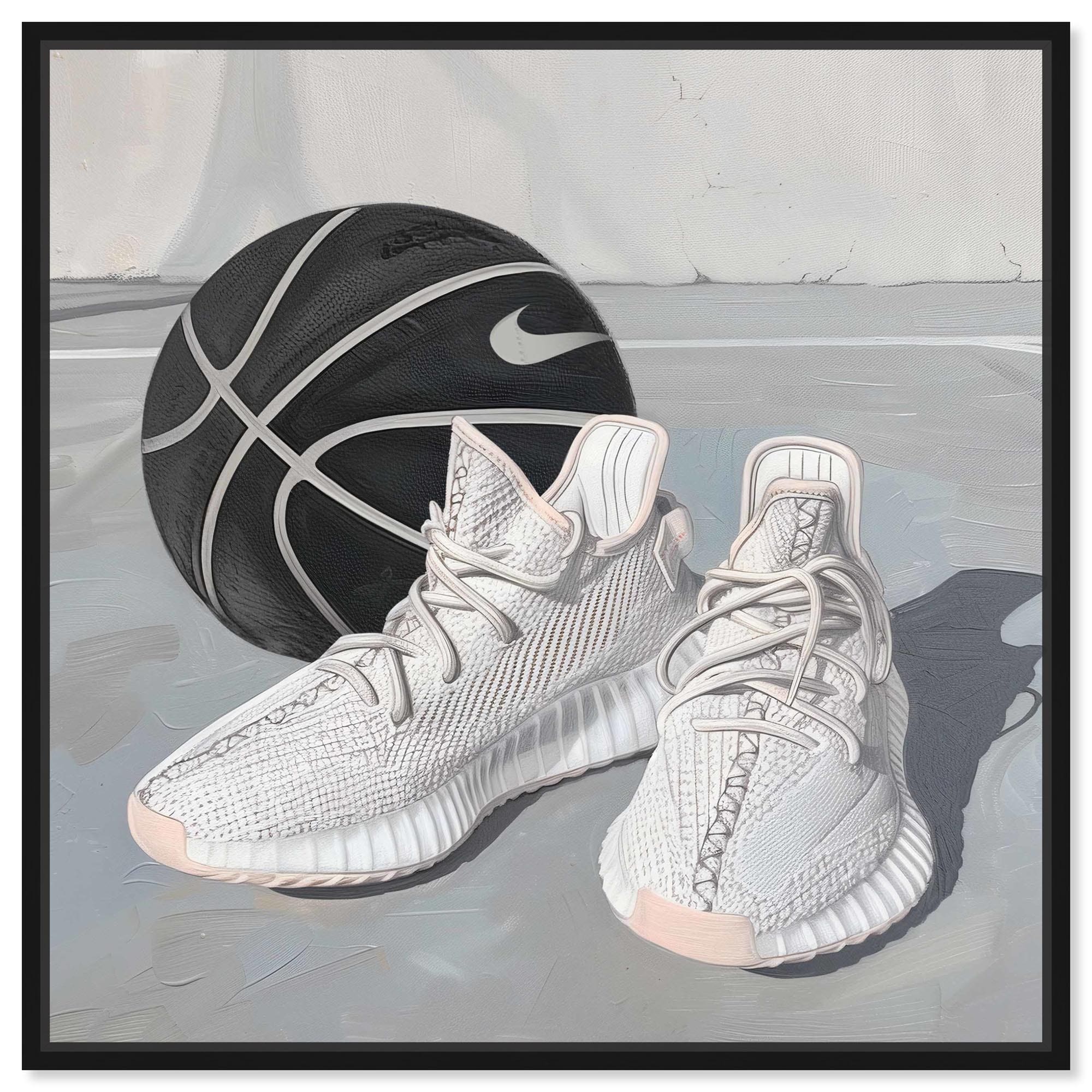 Light Grey Court Canvas Trendy Art Prints by Art Remedy