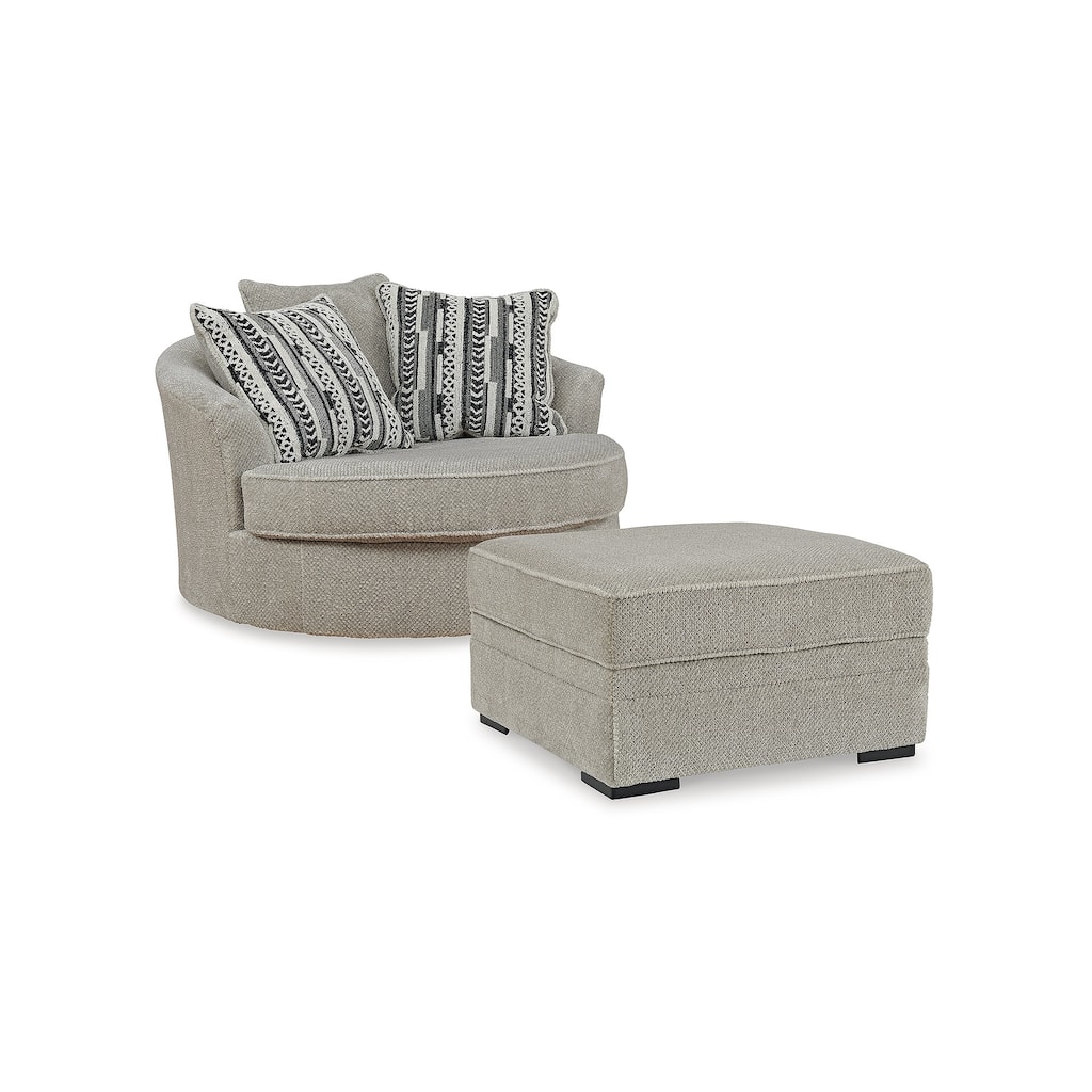 Signature Design by Ashley Calnita Beige 2-Piece Upholstery Package - 56" W x 55" D x 36" H