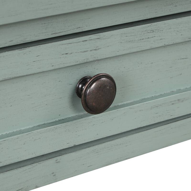 Corner Table Retro Blue Dressing Table End Table Console Table