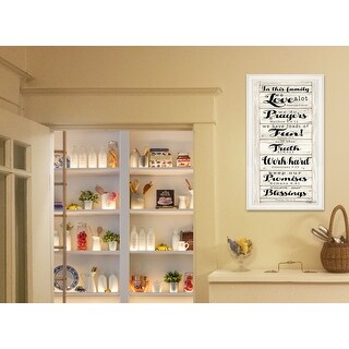 TrendyDecor4U Farmhouse "In this Family" Framed Print Wall Art by Cindy ...