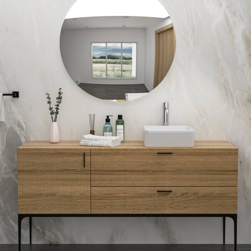 Square Countertop Ceramic Sink