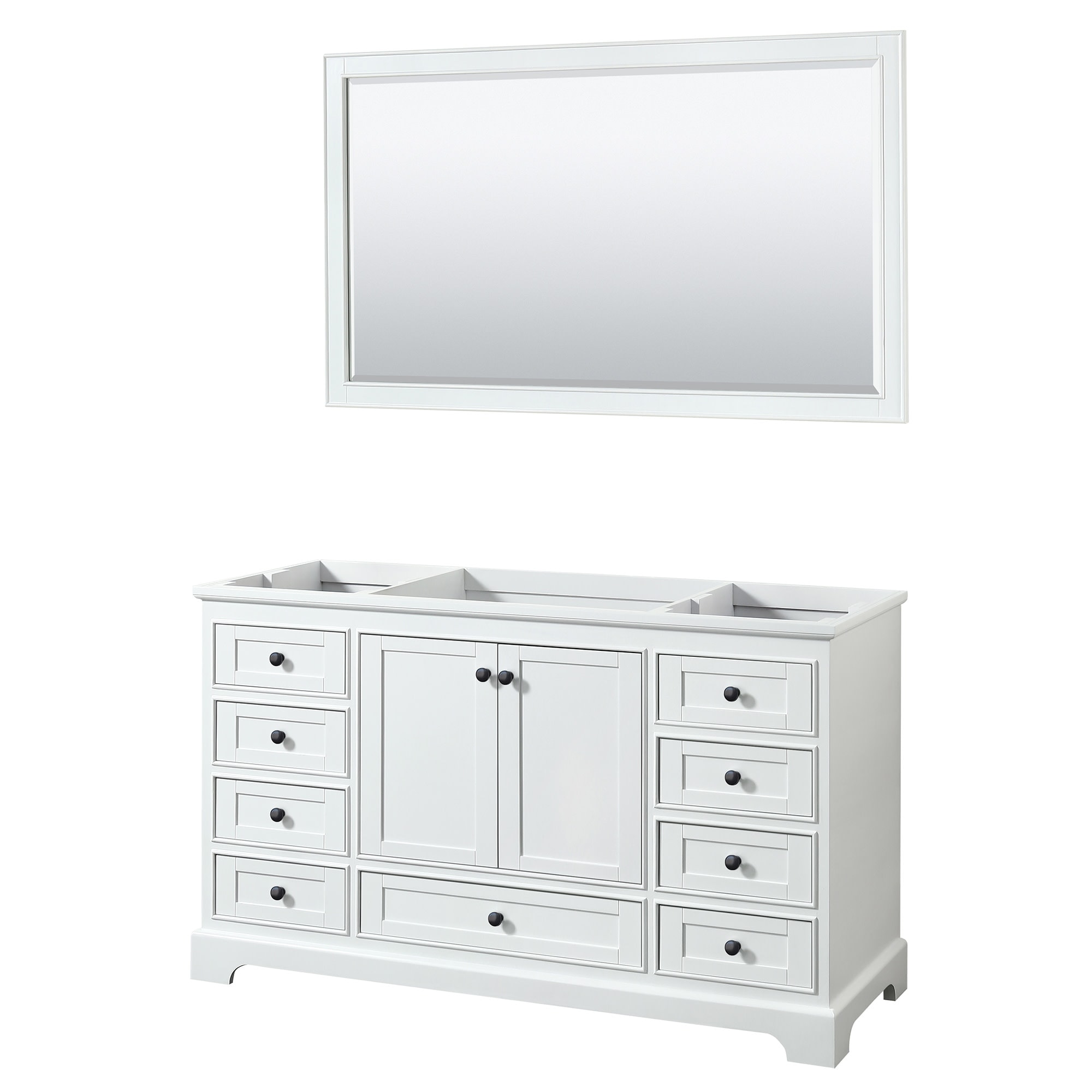 Wyndham Collection Deborah 59-1/4" Free Standing Single Wood Vanity