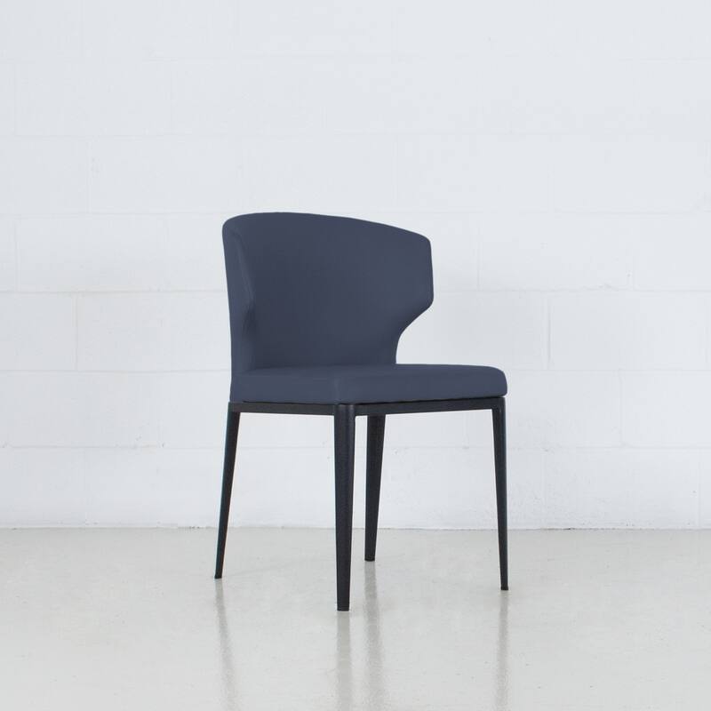 Cabo Mid-century Modern Faux Leather Wingback Dining Chair