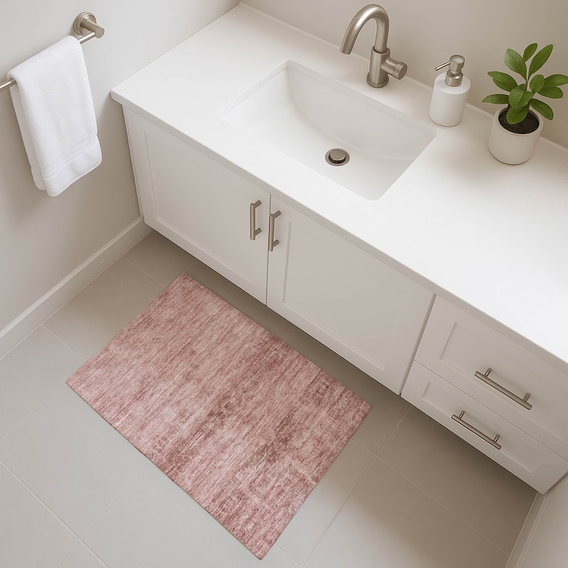Premium Washable Super Soft Vintage Traditional Mayfield Rug - Blush - 1'8" x 2'6"