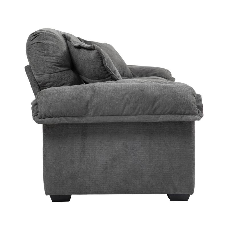84"Chenille Sofa,Loveseat Deep Seat Sofa Couch with Pillows & Memory Foam for Living Room,Apartment,Office Lounge