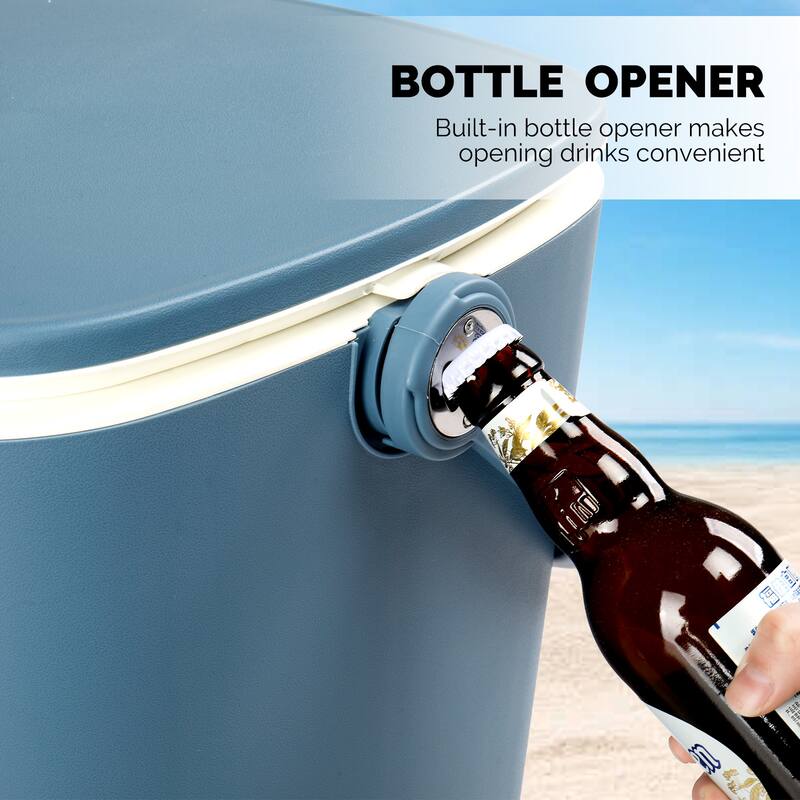 4 Gallon Cooler Table Portable Side Table With Handle Outdoor - 13.39"D x 14.57"W x 22.83"H