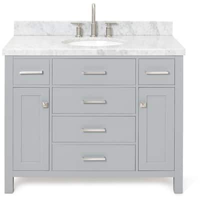 Ariel H043SCWOVO Bristol 43" Free Standing Single Oval Basin Vanity