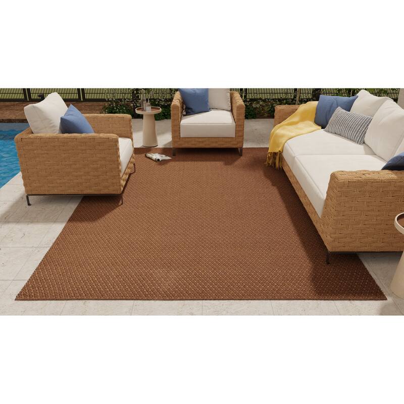 Grand Bazaar Faro Hand Woven Solid Modern Area Rug