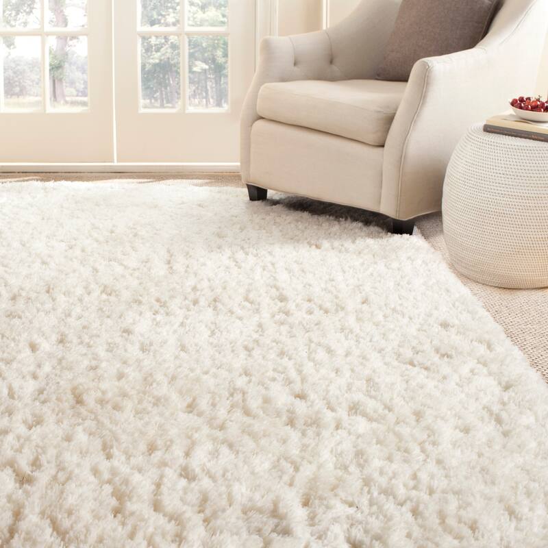 SAFAVIEH Handmade Arctic Shag Guenevere 3-inch Extra Thick Rug - 10' x 14' - Ivory