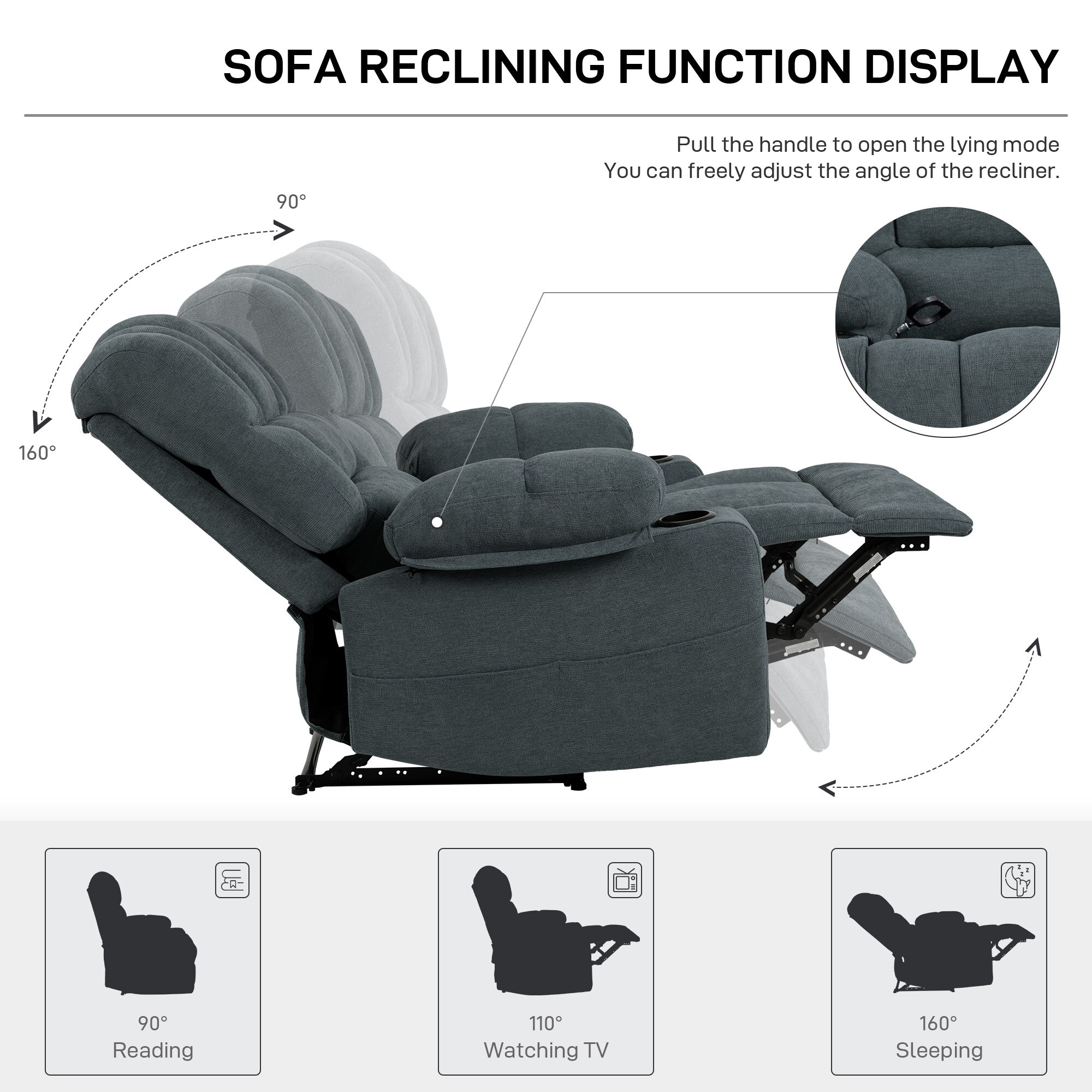 Electric Recliner Chair for Elderly and Adults, Ergonomic Full-Body Vibration  Massage Sofa Chairs w/Heating and Remote Control - Bed Bath & Beyond -  40647413
