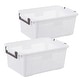 preview thumbnail 7 of 5, HANAMYA Stackable Storage Basket Organizer with Handle | Storage Bin, Set of 4 40 Liter, Set of 2
