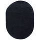 preview thumbnail 45 of 92, SAFAVIEH Faux Rabbit Fur Machine Washable Slip Resistant Nanami Rug 5' x 7' Oval - Black - Oval