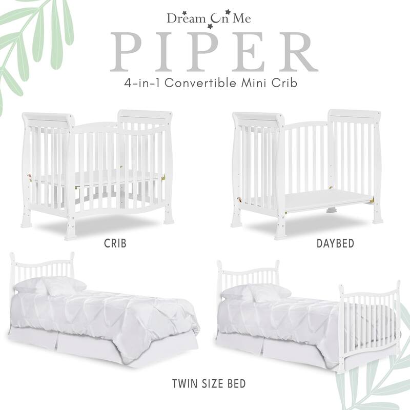 Dream On Me Violet 4-In-1 Convertible Mini Crib