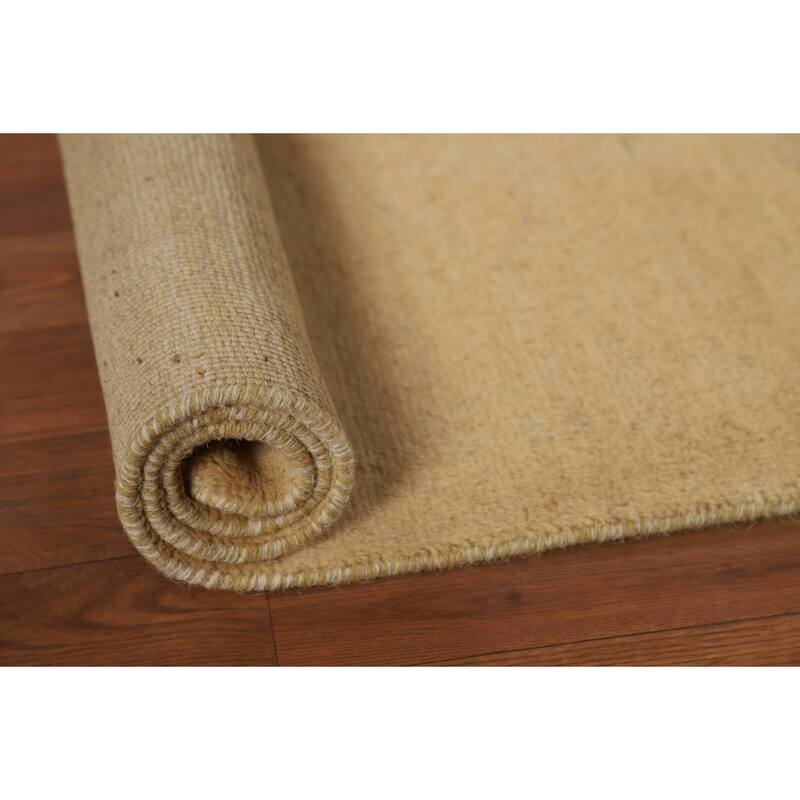 Modern Gabbeh Oriental Foyer Rug Hand-Knotted Solid Wool Carpet - 2'8"x 4'0"
