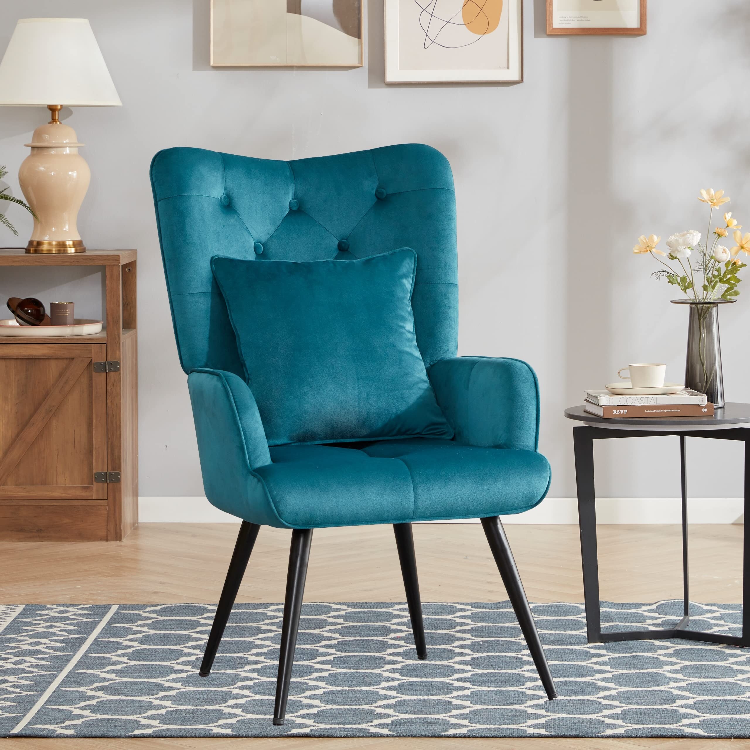 Turquoise accent sale chairs with arms