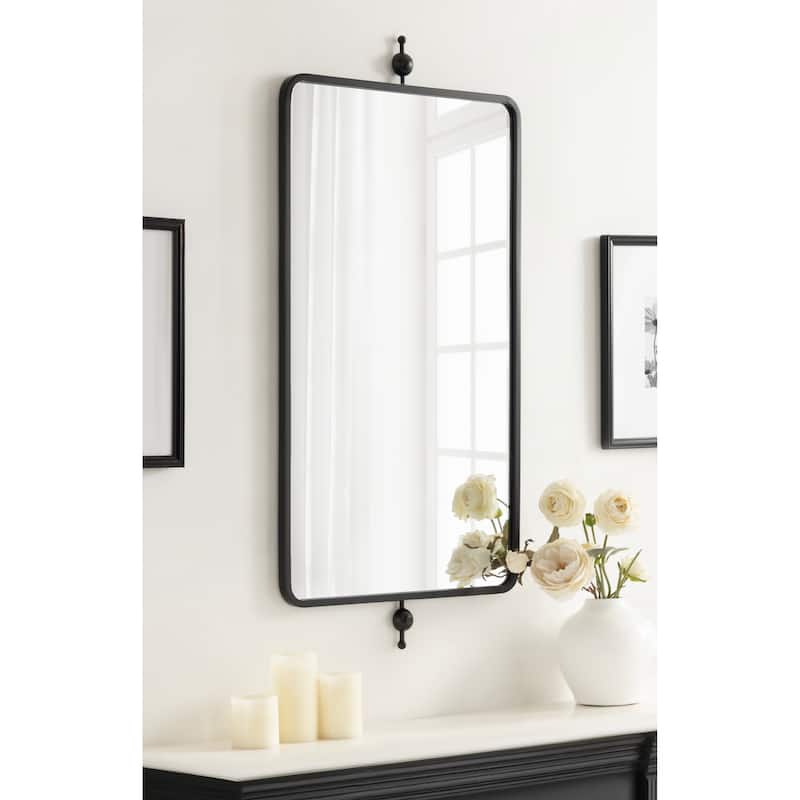 Kate and Laurel Kasota Slim Rectangle Mirror Metal