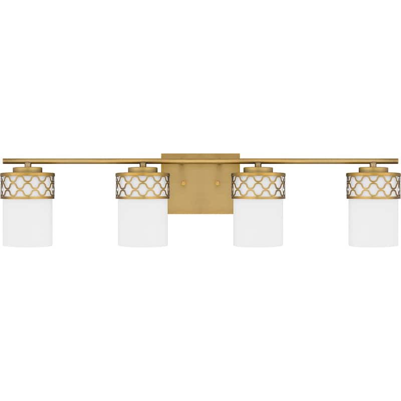 Tenley 4-Light Aged Brass Bath Light