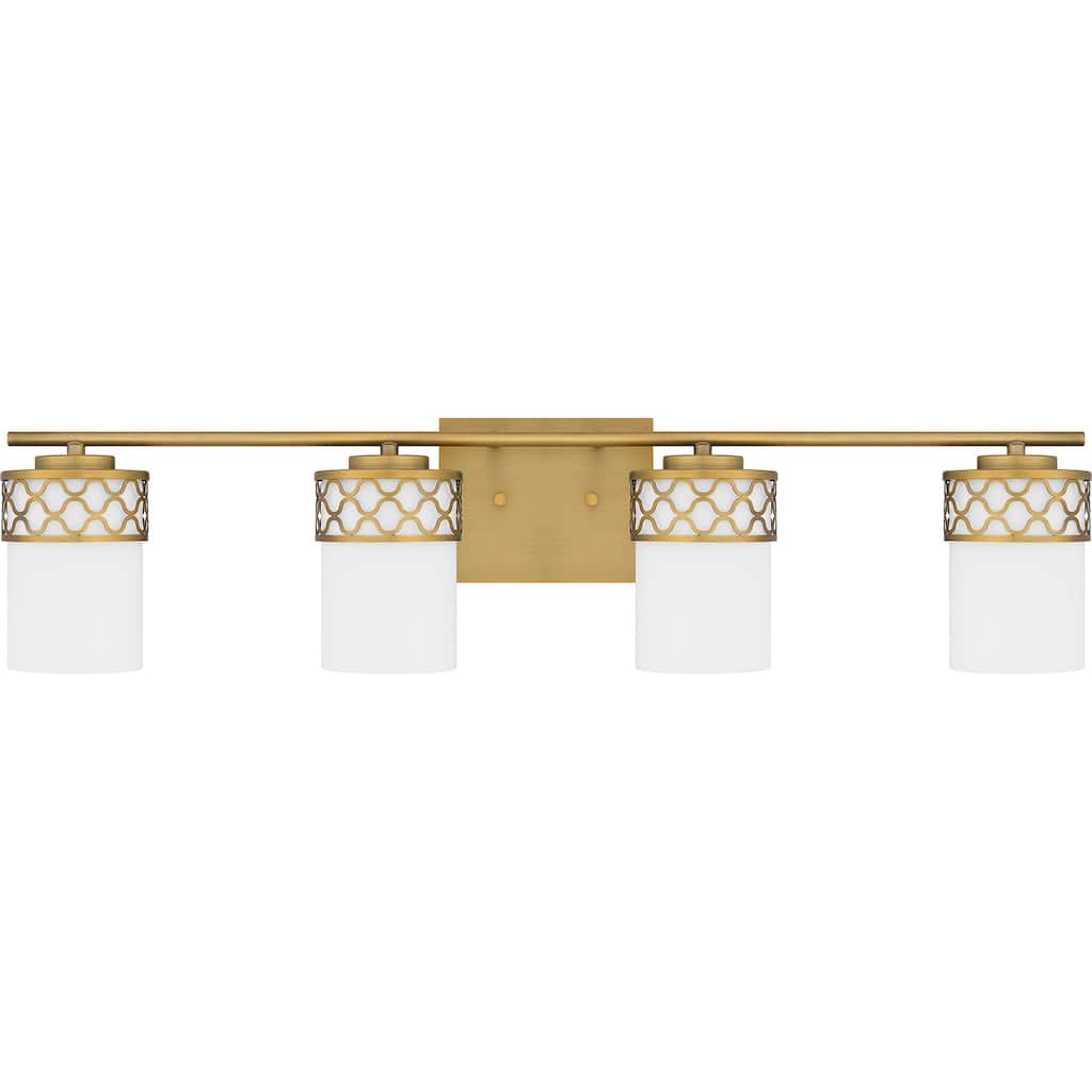 Tenley 4-Light Aged Brass Bath Light